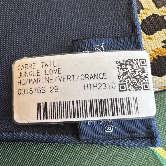 Hermes Jungle Love forever scarf 90 - Picture 5 of 7